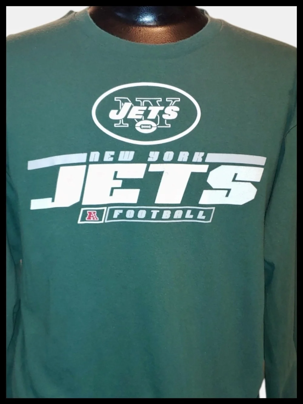 Vintage 1990's Green NY Jets Long Sleeve T - Picture 2 of 6